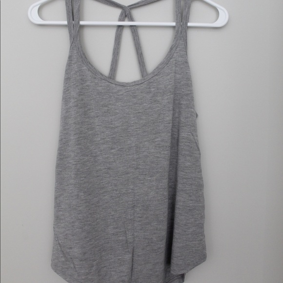 Gray strappy tank - Picture 1 of 3